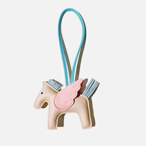 Handbags - Cute Pegasus Bag Charm in Pastel Pink & Blue